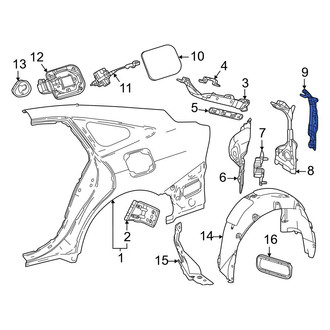 Toyota OE - Rear Left Outer Quarter Panel Extension