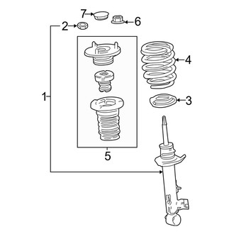Toyota OE - Rear Suspension - Struts & Components