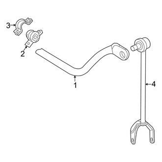 Toyota OE - Rear Suspension - Stabilizer Bar & Components