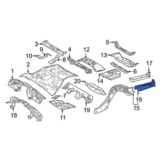 Toyota OE - Rear Left Frame Rail End