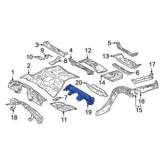Toyota OE - Rear Center Floor Pan Crossmember