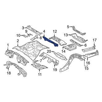 Toyota OE - Rear Center Floor Pan Crossmember