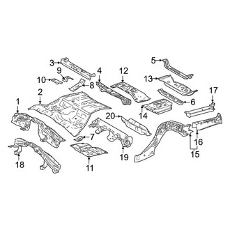 Toyota OE - Rear Body & Floor - Rear Floor & Rails