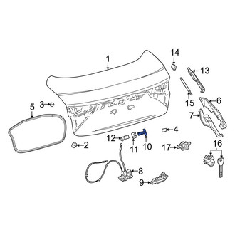 Toyota OE - Rear Deck Lid Release Lever
