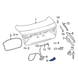 Toyota OE - Rear Deck Lid Striker