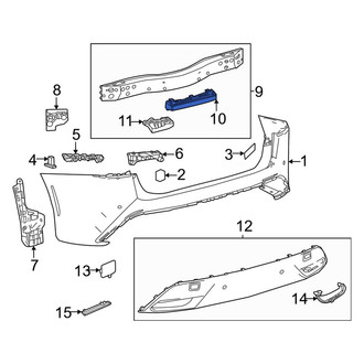 Toyota OE - Rear Bumper Impact Absorber