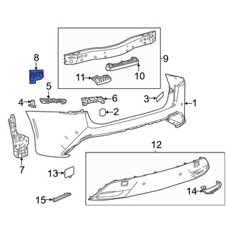 Toyota OE - Rear Left Bumper Cover Reinforcement