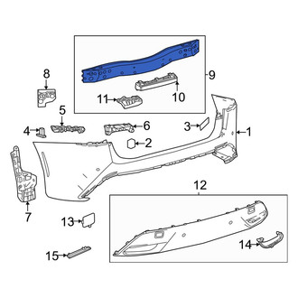 Toyota OE - Rear Bumper Impact Bar
