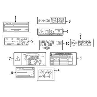 Toyota OE - Information Labels - Labels