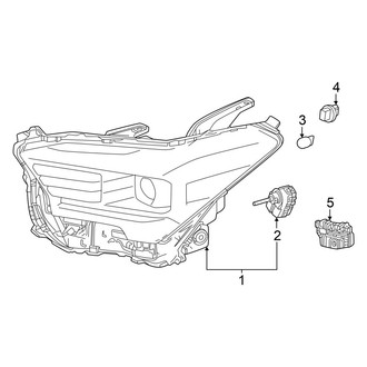 Toyota OE - Front Lamps - Headlamp Components