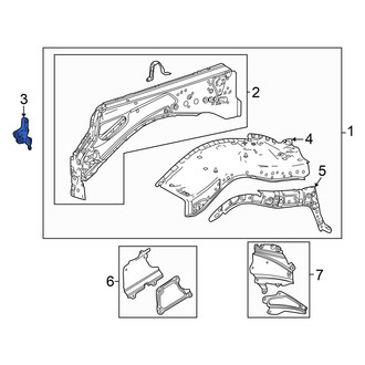 Toyota OE - Front Left Fender Outrigger