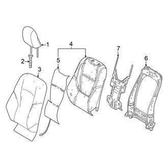 Toyota OE - Seats & Tracks - Passenger Seat Components (Manual Seat, Seat Back Components)