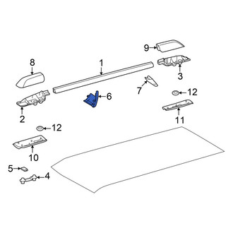 Toyota OE - Rear Left Upper Roof Luggage Carrier Side Rail Bracket