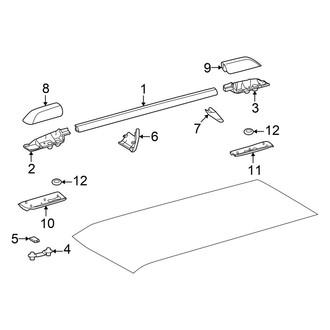 Toyota OE - Roof Rack (With Sunroof)