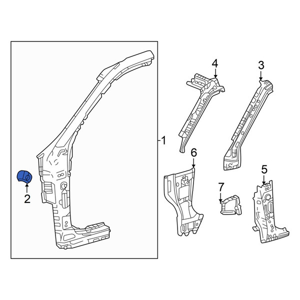 Toyota OE 538210R010 - Body A-Pillar Bracket