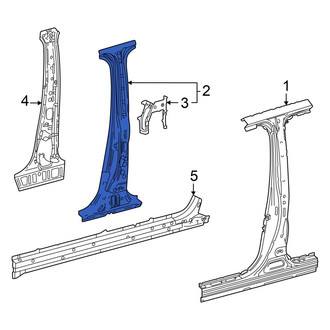 Toyota OE - Left Outer Body B-Pillar Reinforcement