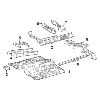 Toyota OE - Pillars, Rocker & Floor - Floor & Rails