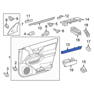 Toyota OE - Rear Right Door Trim Molding