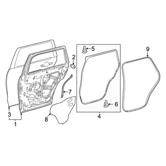 Toyota OE - Rear Door - Door & Components