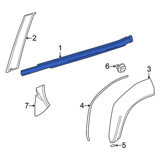 Toyota OE - Rear Left Outer Door Window Belt Weatherstrip