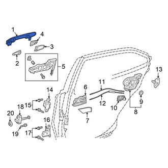 Toyota OE - Rear Outer Exterior Door Handle