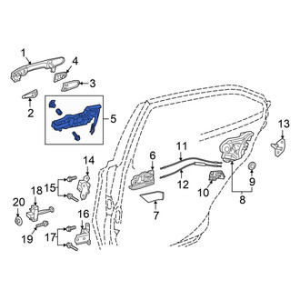 Toyota OE - Rear Right Exterior Door Handle Base