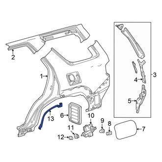 Toyota OE - Rear Left Body C-Pillar Molding