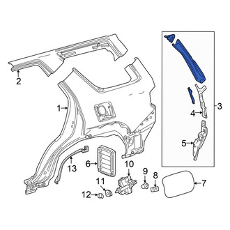 Toyota OE - Rear Left Inner Body D-Pillar Reinforcement