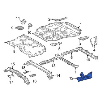 Toyota OE - Rear Left Floor Side Rail Reinforcement