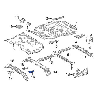 Toyota OE - Rear Left Lower Floor Pan Crossmember