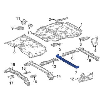 Toyota OE - Rear Center Floor Pan Crossmember