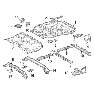 Toyota OE - Rear Body & Floor - Floor & Rails