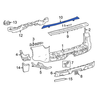 Toyota OE - Rear Upper Bumper Cover Spacer Panel