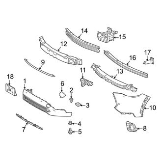 Toyota OE - Front Bumper & Grille - Bumper & Components