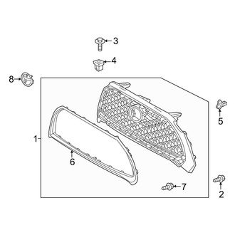 Toyota OE - Front Bumper & Grille - Grille & Components