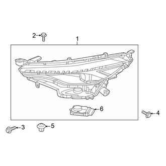 Toyota OE - Front Lamps - Headlamp Components