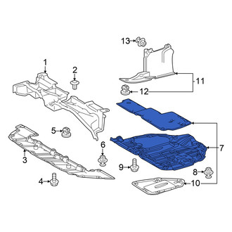 Toyota OE - Front Forward Radiator Support Splash Shield