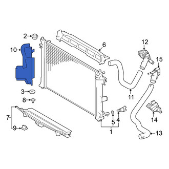 Toyota OE - Front Left Radiator Support Baffle