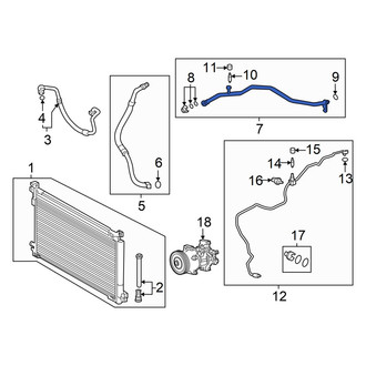 Toyota OE - Rear A/C Refrigerant Suction Hose