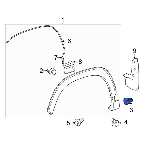 Wheel Arch Molding Grommet