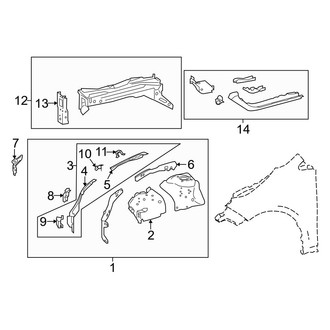 Toyota OE - Fender - Structural Components & Rails