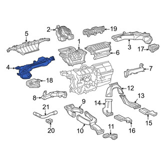 Toyota OE - Front Left Upper Instrument Panel Air Duct