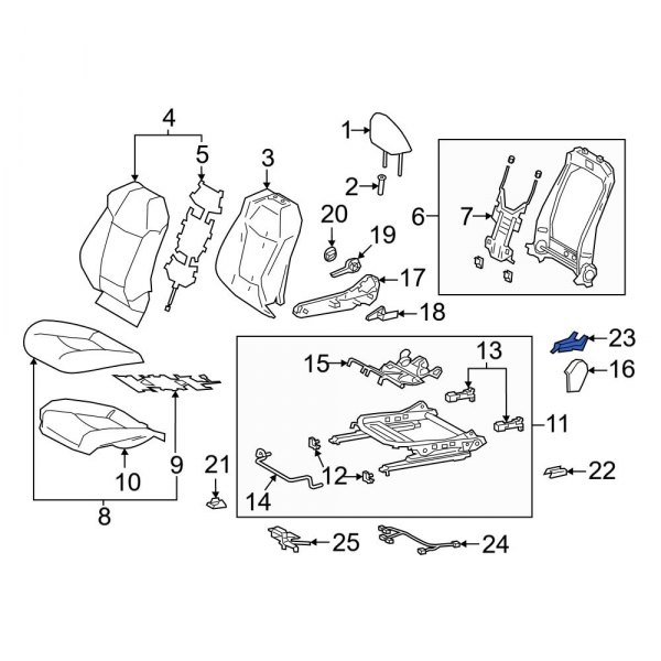 Seat Back Recliner Adjustment Mechanism Cover