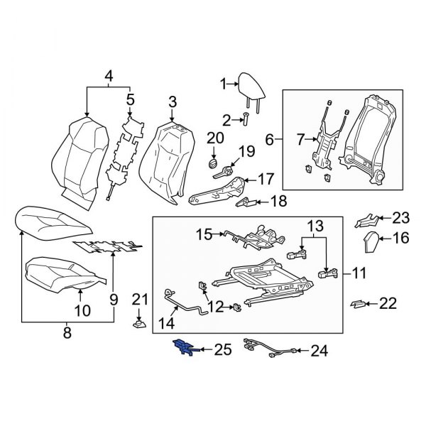 Power Seat Wiring Harness Bracket