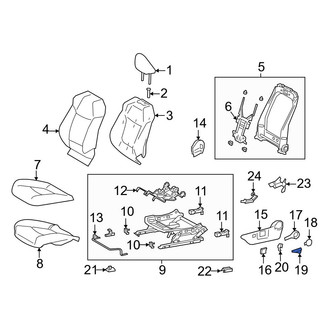 Toyota OE - Front Left Seat Height Adjuster Handle