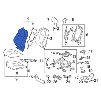 Toyota OE - Front Left Seat Back Cushion Cover