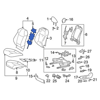 Toyota OE - Front Left Upper Seat Heater Pad