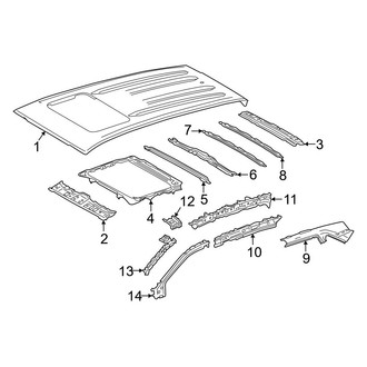 Toyota OE - Roof & Components (With Sunroof)