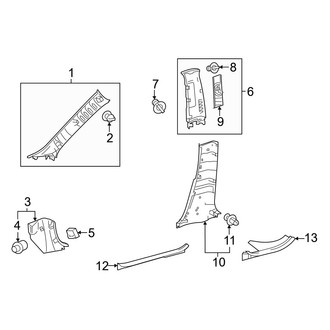 Toyota OE - Pillars, Rocker & Floor - Interior Trim