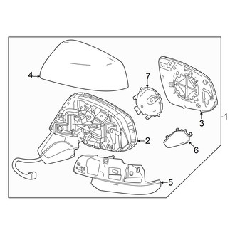 Toyota OE - Front Door - Outside Mirrors (W/O Signal Lamp), (L)